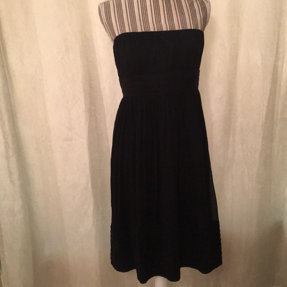 JCrew silk, strapless little black dress, size 8